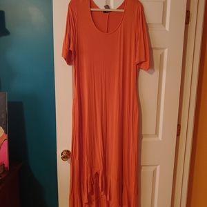 Flounced Hem Maxi Dress